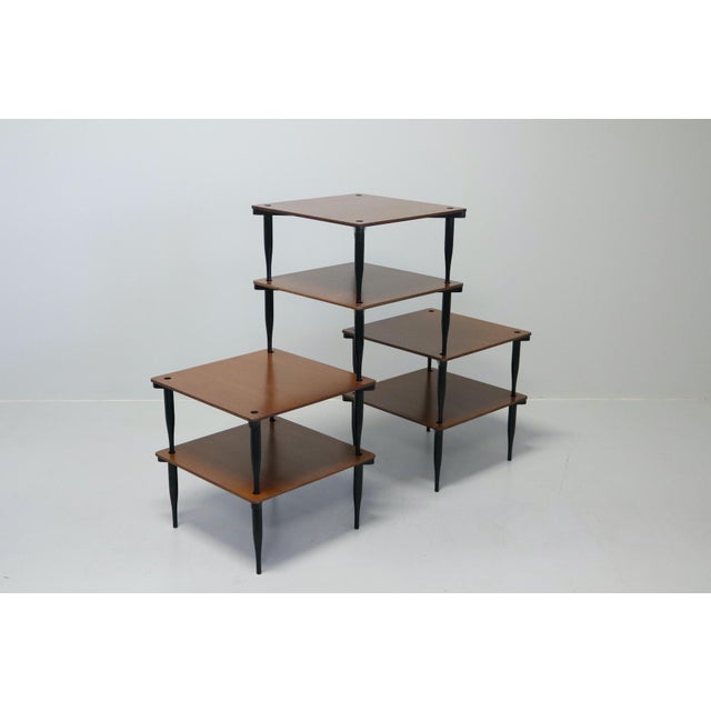 Model T8 Stackable Tables by Vico Magistretti for Azucena Italia, 1954, Set of 6 For Sale - Image 10 of 18