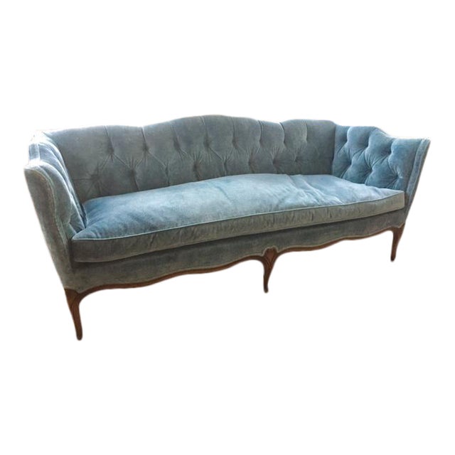 Vintage Tufted Velvet Sofa Chairish