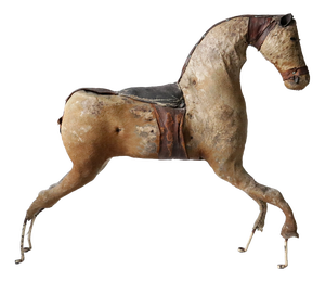 French Artist, Horse Sculpture, 1880, Horsehide