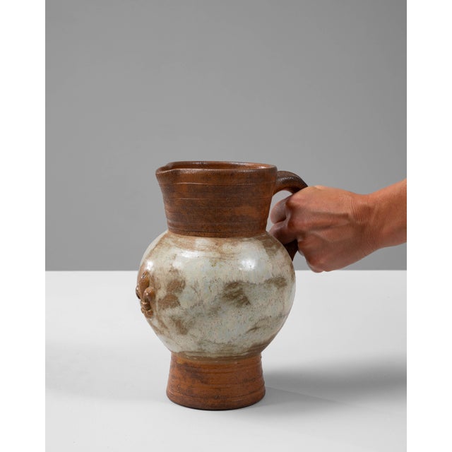 20th Century Belgian Ceramic Pitcher By G. Losson For Sale - Image 4 of 5