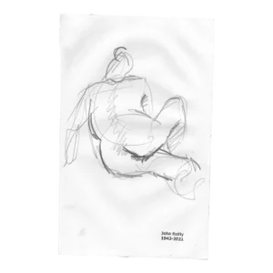 1980s John Reilly Female Nude Drawing