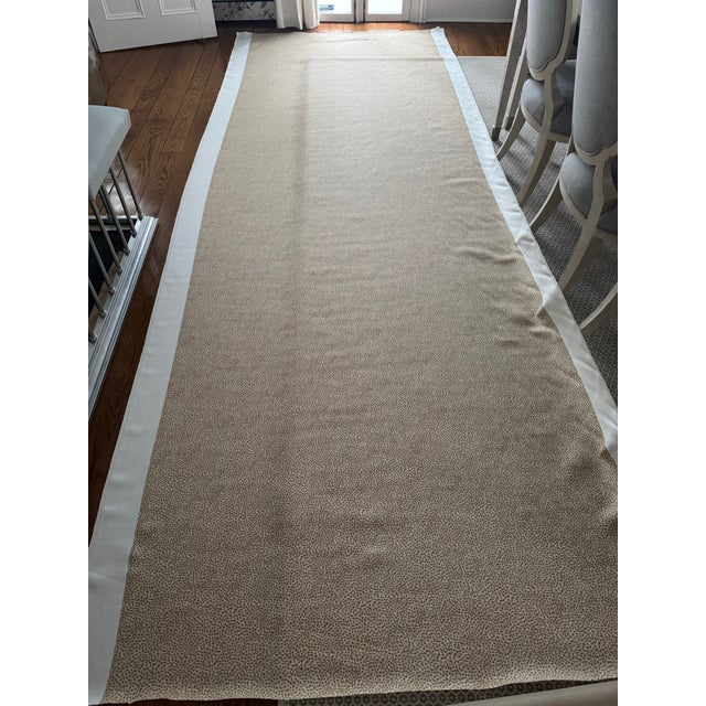 Khaki Kalahari Leopard Print Linen Fabric For Sale - Image 8 of 9