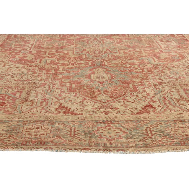 Antique Persian Heriz Rug, 08'05 X 12'01 For Sale - Image 4 of 10