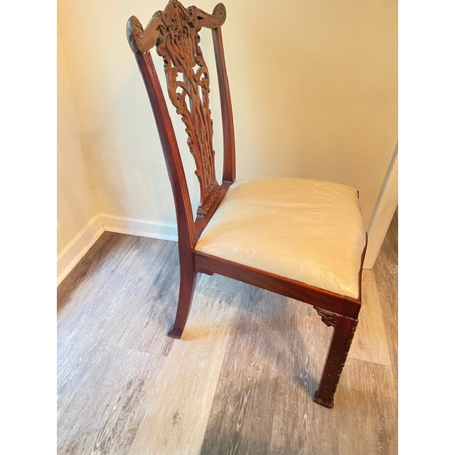 1950s Set of 10 Chippendale Chairs For Sale - Image 9 of 10