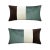 Three-Tone Bedroom Cushion with Teal on Left and Right from LO Decor For Sale - Image 4 of 4