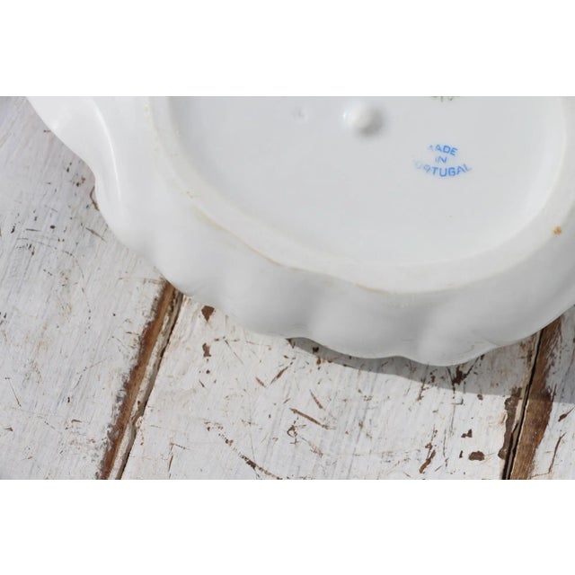 Mid-Century Large Shell Porcelain Soap Dish, Portuguese, Vista Alegre For Sale - Image 12 of 13