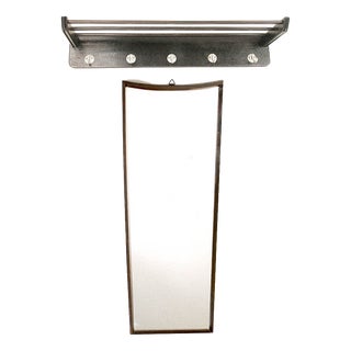 Vintage Coat Rack and Mirror, 1960s, Set of 2 For Sale