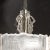 Hugue Art Deco Skyscraper Style Chandelier in Silvered Bronze & Frosted Glass by Hugue For Sale - Image 4 of 12