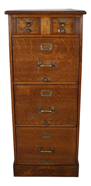French Oak Apothecary Filing Cabinet, 1930s