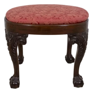 Winterthur Style Ball & Claw Mahogany Ottoman