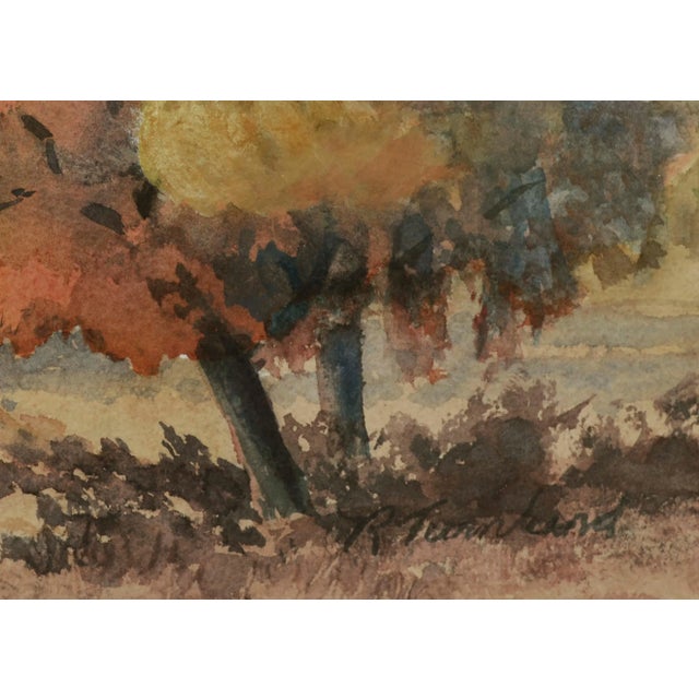 Late 20th Century Richard Turnland Mountain Meadow in Autumn Landscape Late 20th Century For Sale - Image 5 of 7