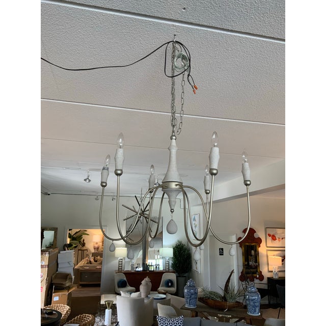 Clay Chandelier For Sale - Image 4 of 6