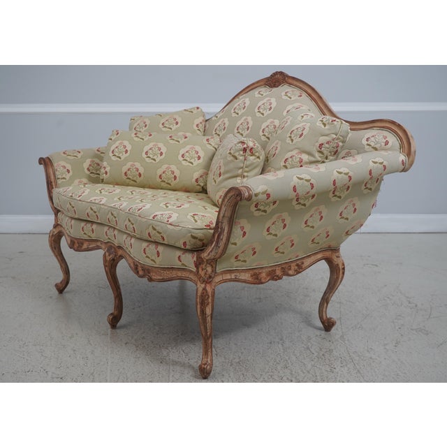 Age: C.2001 Details: Lovely Curved Arms High Quality Construction Overall Clean Well Cared For Upholstery Nice Crackle...