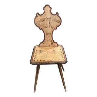 Antique German Folk Art - Mountain Area Chair For Sale