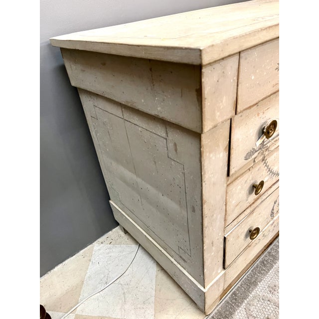 Early 20th Century Antique Hand Painted French Chest of Drawers For Sale - Image 4 of 13