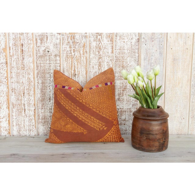 Yadvi Antique Indian Folk Pillow For Sale - Image 9 of 10