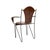 Vintage French Iron and Leather Armchair attributed to Jacques Adnet, 1960s For Sale - Image 6 of 10