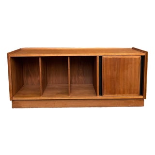 Merton Gershun for Dillingham Esprit Walnut Record Storage Bench For Sale