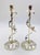 Metal Pair of Emilia Castillo Silver-Plated Candlesticks With Emerald Stone Inlay For Sale - Image 7 of 18