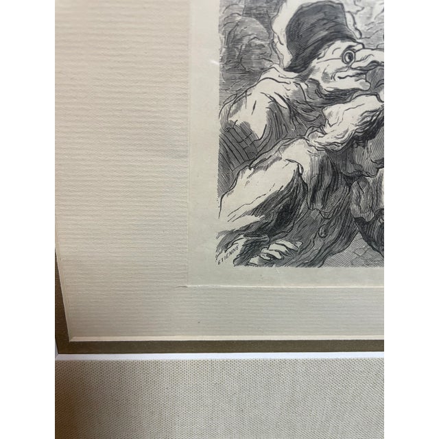 Etienne After Honoré Daumier "La Mi-Careme - Au Bal De L'Opera," 1868, Engraving, Framed For Sale In Los Angeles - Image 6 of 8