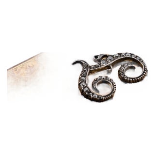 Antique 19th Century German 18k Gold & Diamond Snuff Box, Hanau, 1840s For Sale