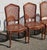 Vintage Louis XV Style Wood and Cane Dining Chairs, 1980s, Set of 4 For Sale - Image 3 of 18