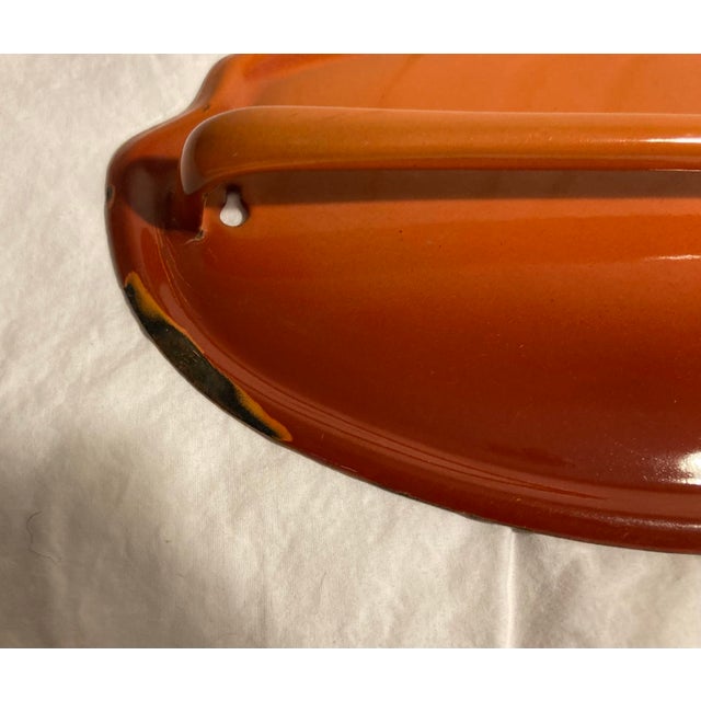 1930s Vintage Enamelware Kitchen Towel Hanger for Cottage or Cabin For Sale - Image 5 of 9