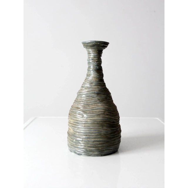 Mid-Century Modern Vintage Studio Pottery Vase For Sale - Image 3 of 11