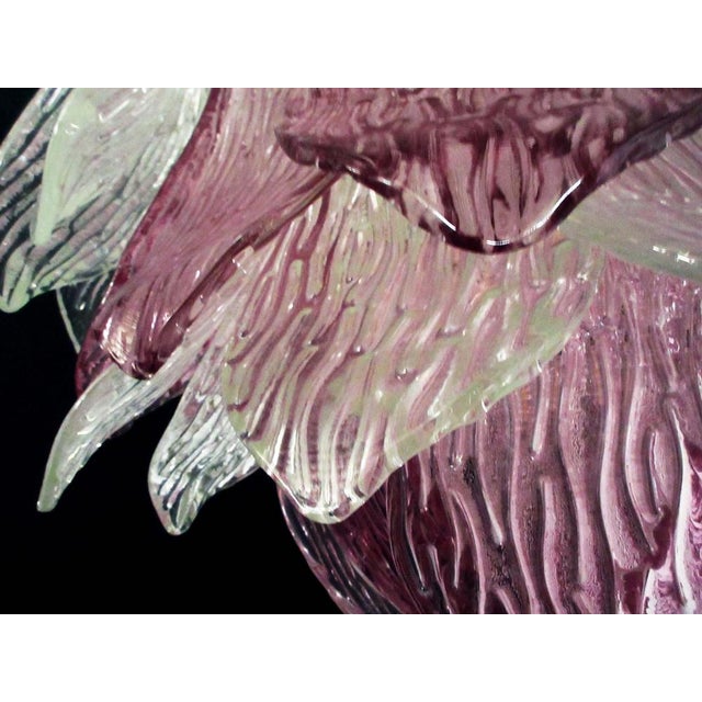 Italian Murano Pendant Transparent and Amethyst Glasses, Set of 2 For Sale - Image 14 of 16