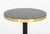 Art Deco Style Nero Marquina Marble Top Side Table, the circular top with brass rim on tripod base. 29" H x 27.5"...