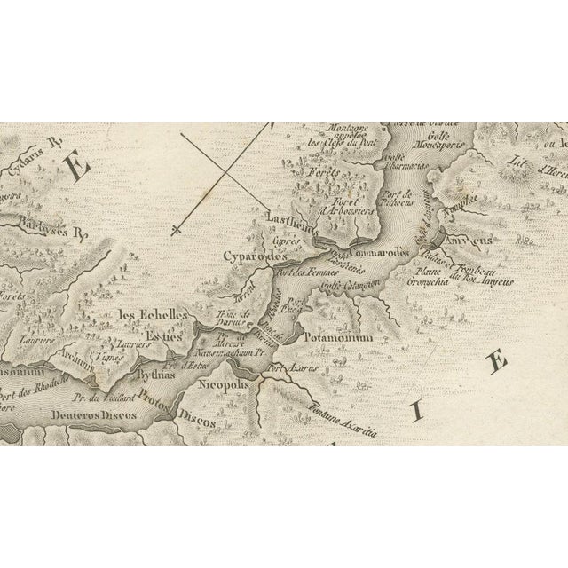 Paper Ancient Bosphorus and Byzantium Map from Ambroise Tardieu, 1825 For Sale - Image 7 of 10