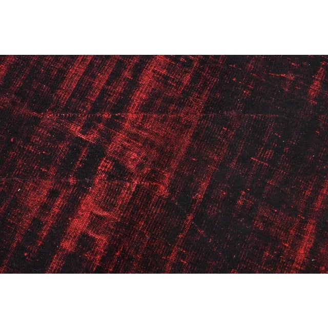 Vintage Black & Red Rug For Sale - Image 12 of 18