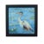 Early 21st Century Wildlife Heron in Lake or Pond Oil Painting Displayed in a Sleek Black Wood Frame For Sale - Image 5 of 7
