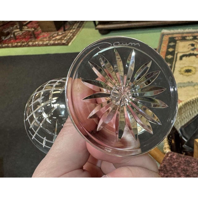 Crystal Stemmed Bolero Model Glasses from Daum, Set of 4 For Sale - Image 3 of 9