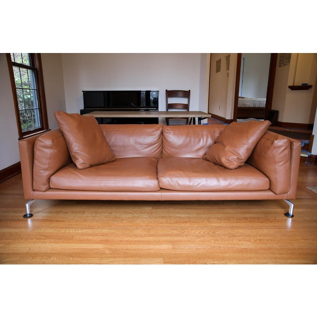 Soressi for Design Within Reach Leather Como Sofa Chairish