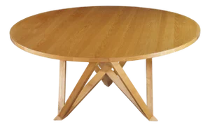 Ralph Lauren Geometric Modern Round Ash Lauren Studio Dining Breakfast Table 68"