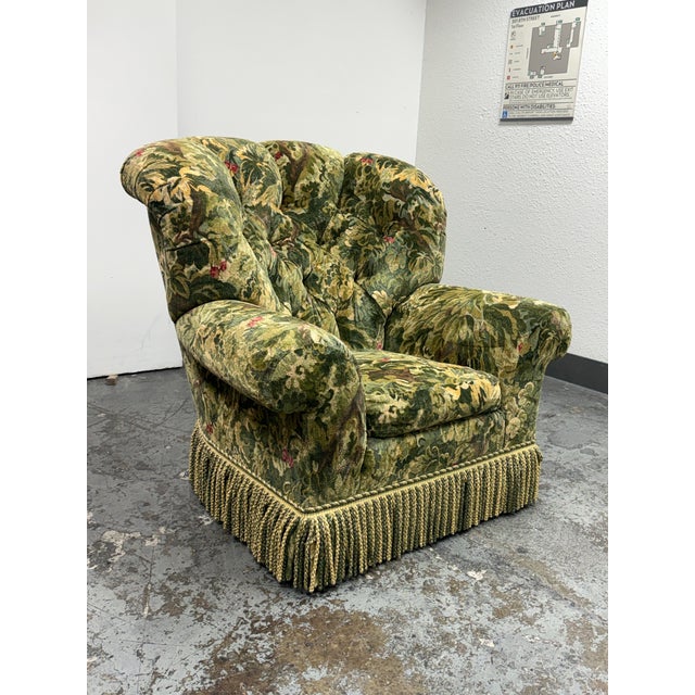 Traditional Summer Hill LTD Floral Upholstered Armchair For Sale - Image 3 of 12