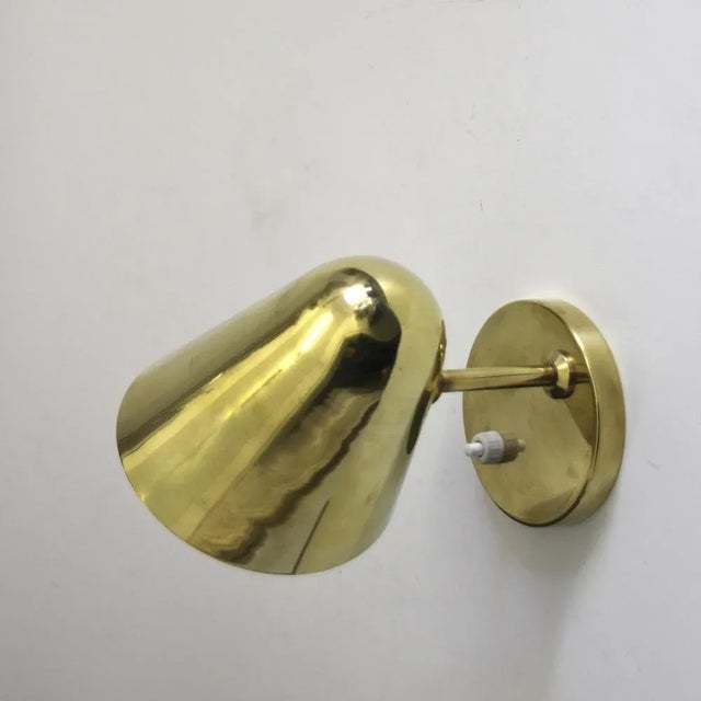 Jacques Biny Adjustable Wall Lamp in Brass by Jacques Biny for Luminalité, 1950s For Sale - Image 4 of 11