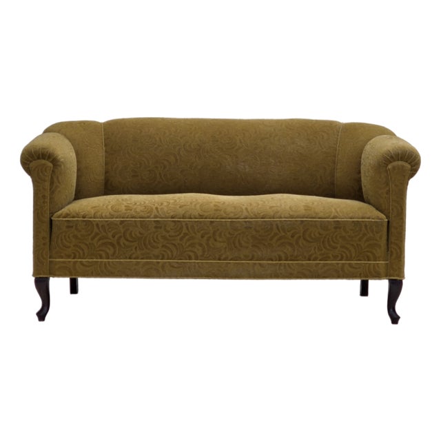 Danish 2-Seater Sofa in Green Wool, 1950s For Sale