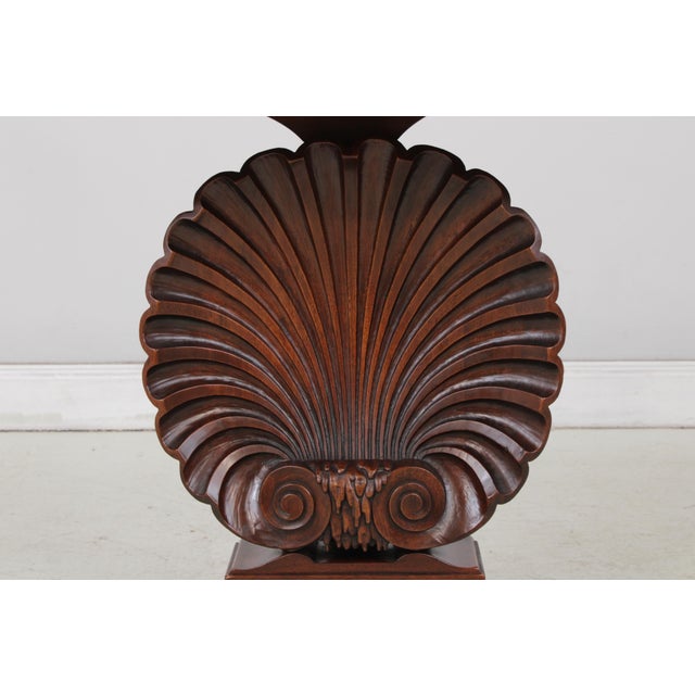 Edward Wormley for Dunbar Mahogany Shell Carved Table For Sale - Image 9 of 14