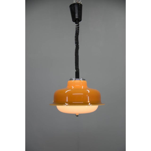 Glass Mid-Century Adjustable Pendant from Meblo, Guzzini, Italy, 1970s For Sale - Image 7 of 9