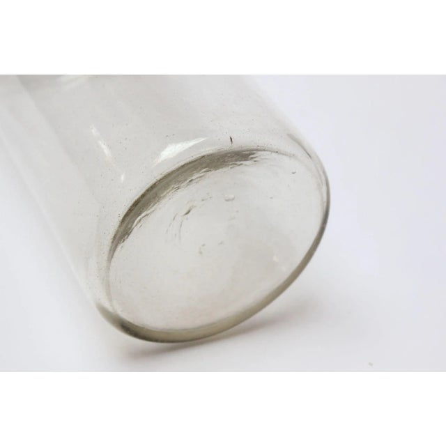 French Antique Blown Cylindrical Clear Glass Jar - Ten Available For Sale - Image 12 of 13