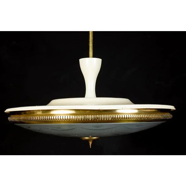 Metal Mid-Century Ceiling Fixture or Pendant by Luigi Brusotti, Italy, 1940s For Sale - Image 7 of 18