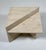 Pair of Low Triangular Travertine Tables Up & Up, 1970s Two parts : D: 42 cm (16.54") H: 40-30 cm (15.75-11.81") W: 81 cm...
