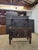 Unique 19th Century Oak Carved English Sideboard/Buffet With Tall Back For Sale - Image 4 of 11