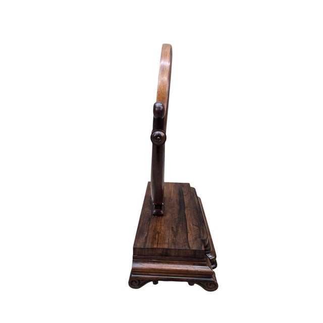 Mid 20th Century Antique Rosewood Tabletop Vanity Swing Mirror by Joseph Loader For Sale - Image 5 of 8