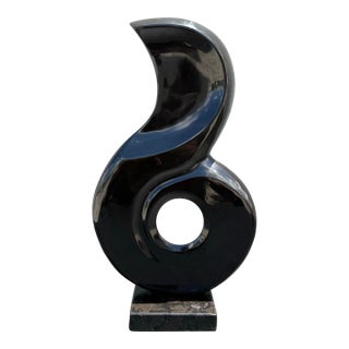 Vintage Abstract Stone Sculpture on Stone Base For Sale