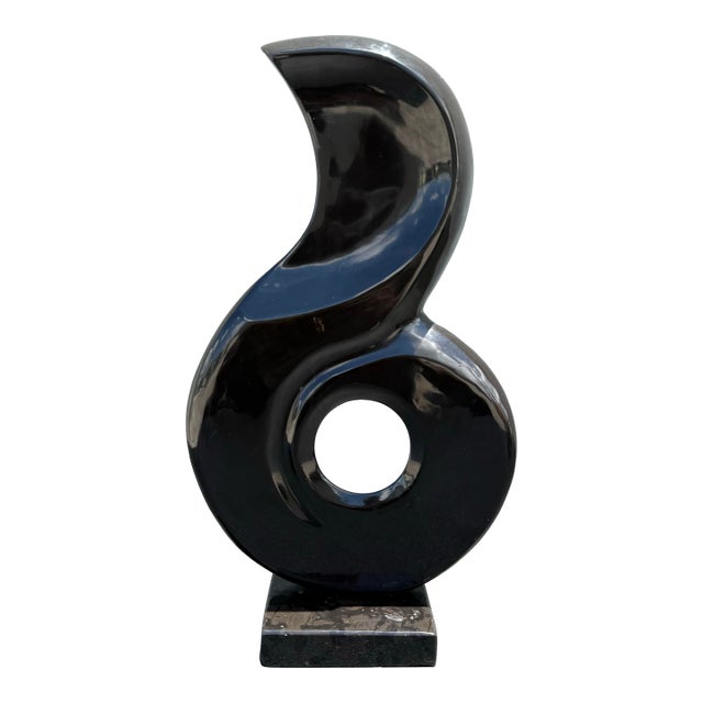 Vintage Abstract Stone Sculpture on Stone Base For Sale