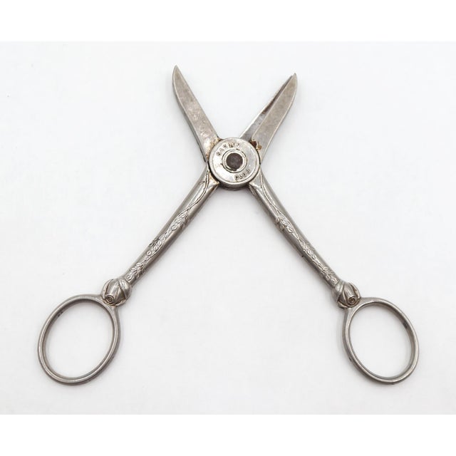 1950s Clauss Cutlery Garden Club Silver Plated Shears For Sale - Image 4 of 7