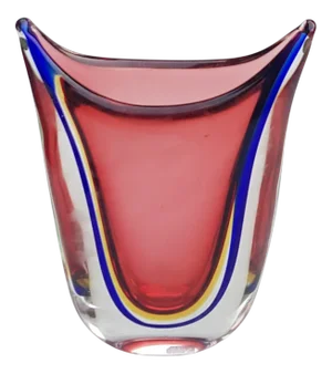 Murano Glass Sommerso Vase by Flavio Poli for Avem, 1960s